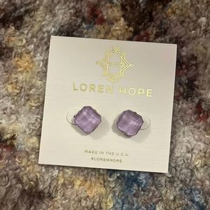 Loren Hope Sophia Stud Earrings Light purple NWT